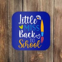 Little Miss Back To School Happy First Day School Gift Coaster