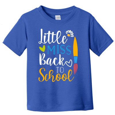 Little Miss Back To School Happy First Day School Gift Toddler T-Shirt