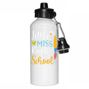 Little Miss Back To School Happy First Day School Gift Aluminum Water Bottle