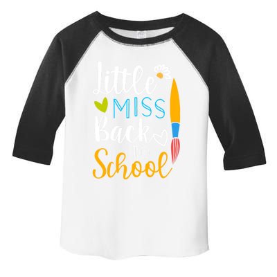 Little Miss Back To School Happy First Day School Gift Toddler Fine Jersey T-Shirt