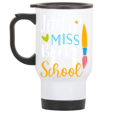 Little Miss Back To School Happy First Day School Gift Stainless Steel Travel Mug