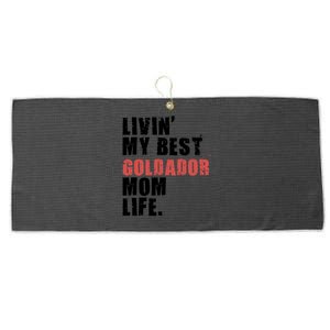 Livin My Best Goldador Mom Life Adc102d Cool Gift Large Microfiber Waffle Golf Towel