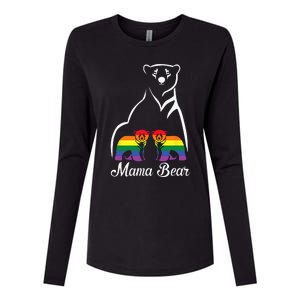 LGBT Mama Bear Pride Mom Rainbow Womens Cotton Relaxed Long Sleeve T-Shirt