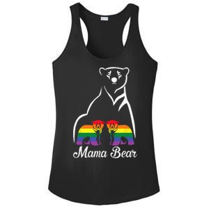 LGBT Mama Bear Pride Mom Rainbow Ladies PosiCharge Competitor Racerback Tank