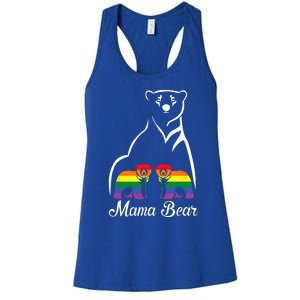 LGBT Mama Bear Pride Mom Rainbow Women's Racerback Tank