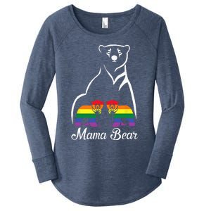 LGBT Mama Bear Pride Mom Rainbow Women's Perfect Tri Tunic Long Sleeve Shirt