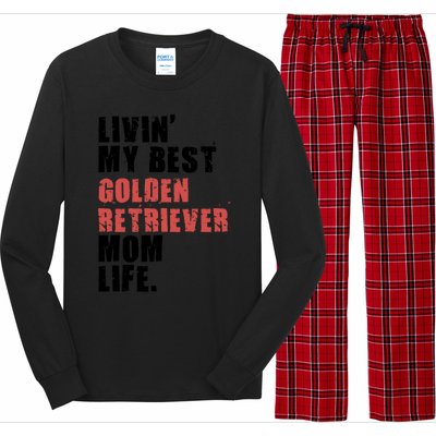 Livin My Best Golden Retriever Mom Life Adc103d Gift Long Sleeve Pajama Set