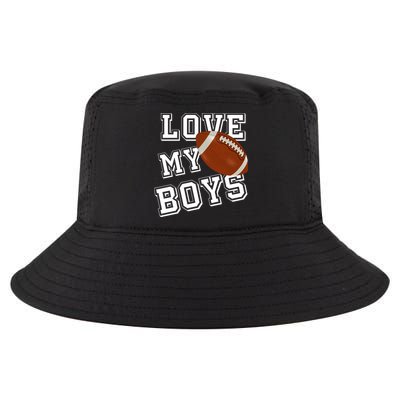 Love My Boys Cute Football Cool Comfort Performance Bucket Hat