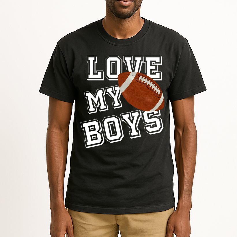 Love My Boys Cute Football Tall T-Shirt