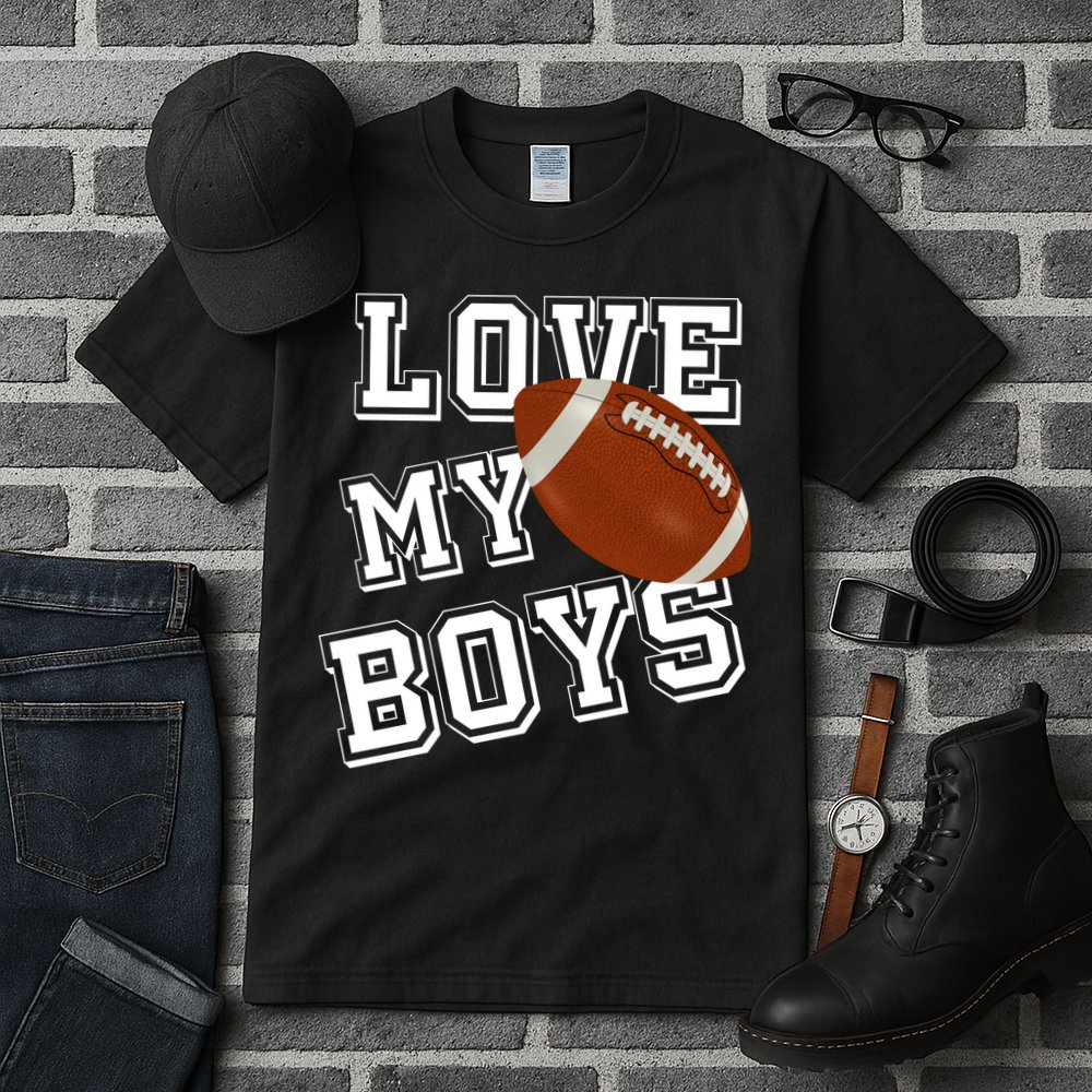 Love My Boys Cute Football Tall T-Shirt