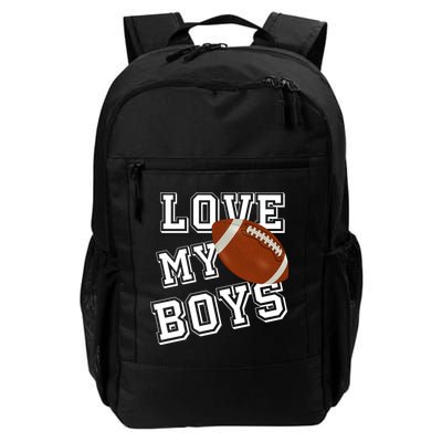 Love My Boys Cute Football Backpack