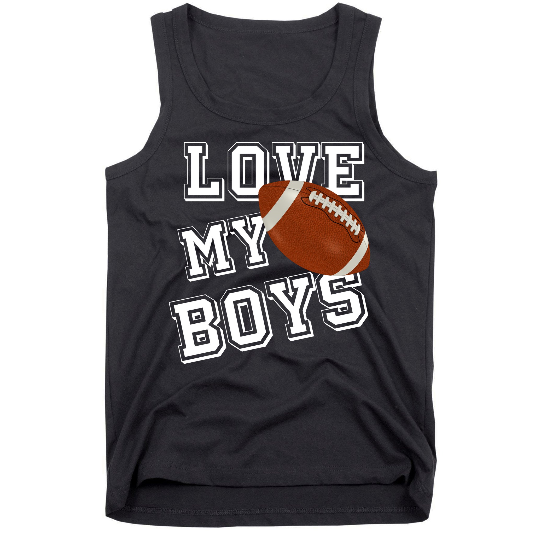 Love My Boys Cute Football Tank Top