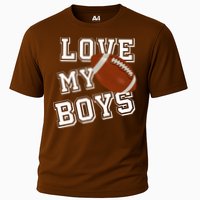 Love My Boys Cute Football Cooling Performance Crew T-Shirt