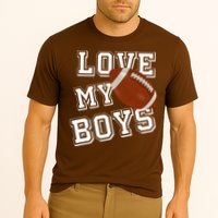 Love My Boys Cute Football Cooling Performance Crew T-Shirt