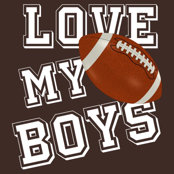Love My Boys Cute Football Cooling Performance Crew T-Shirt