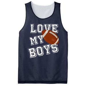 Love My Boys Cute Football Mesh Reversible Basketball Jersey Tank