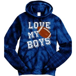 Love My Boys Cute Football Tie Dye Hoodie