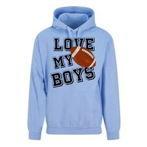 Love My Boys Cute Football Unisex Surf Hoodie