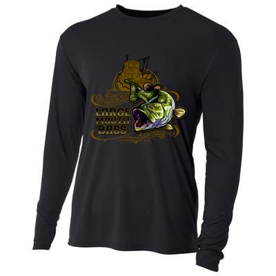 Large Mouth Bass Vintage Cooling Performance Long Sleeve Crew