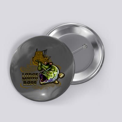 Large Mouth Bass Vintage Button