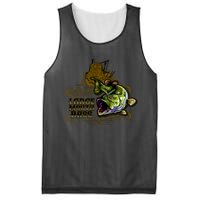 Large Mouth Bass Vintage Mesh Reversible Basketball Jersey Tank