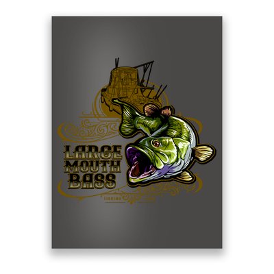 Large Mouth Bass Vintage Poster