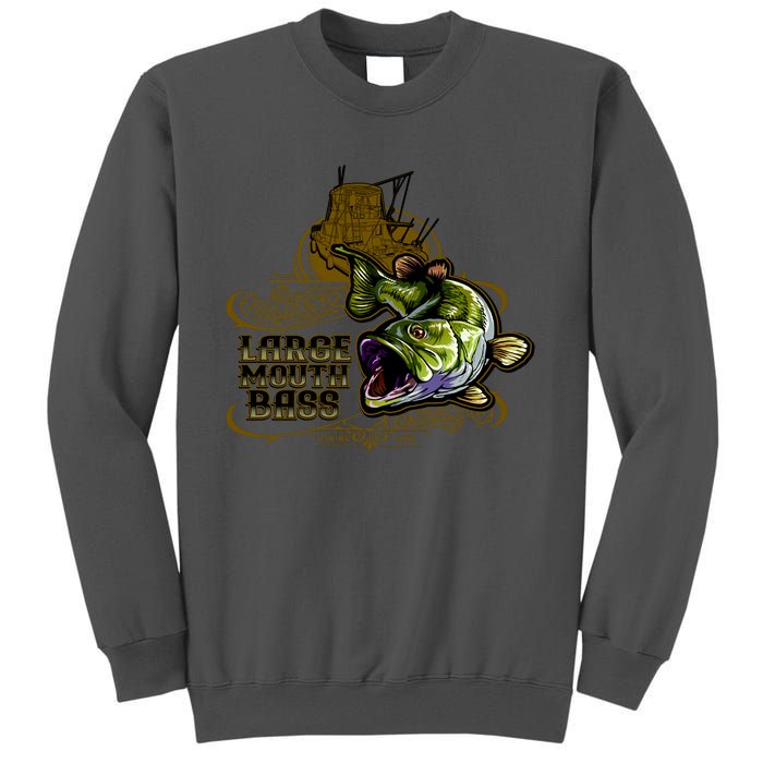 Large Mouth Bass Vintage Tall Sweatshirt