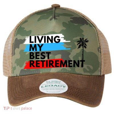 Living My Best Retirement Legacy Tie Dye Trucker Hat