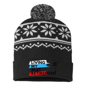 Living My Best Retirement USA-Made Snowflake Beanie