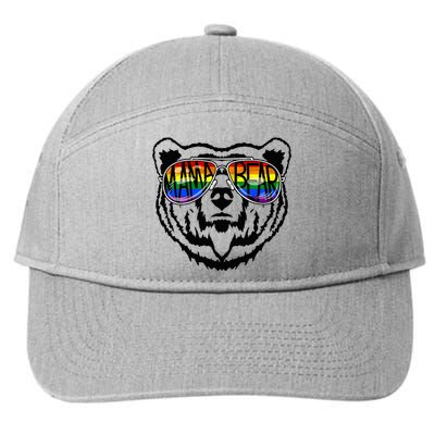 LGBTQ Mama Bear Proud Mom Momma Ally Rainbow Flag Pride 7-Panel Snapback Hat