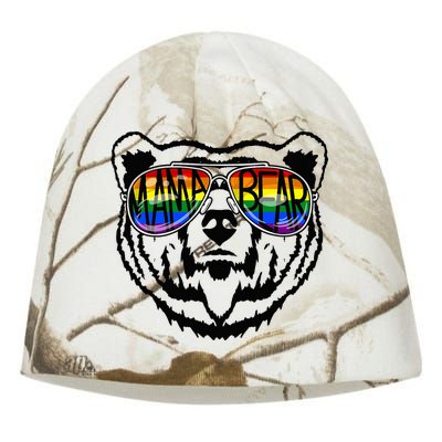 LGBTQ Mama Bear Proud Mom Momma Ally Rainbow Flag Pride Kati - Camo Knit Beanie