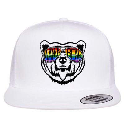 LGBTQ Mama Bear Proud Mom Momma Ally Rainbow Flag Pride Flat Bill Trucker Hat