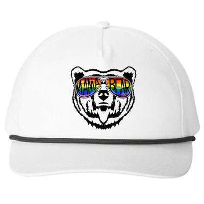 LGBTQ Mama Bear Proud Mom Momma Ally Rainbow Flag Pride Snapback Five-Panel Rope Hat