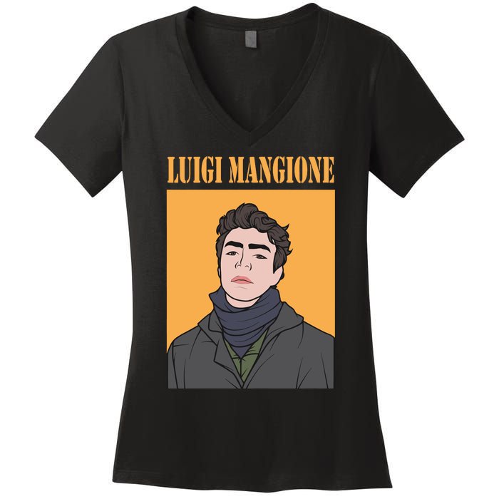 Luigi Mangione Brian Thompson Unitedhealthcare Ceo Women's V-Neck T-Shirt