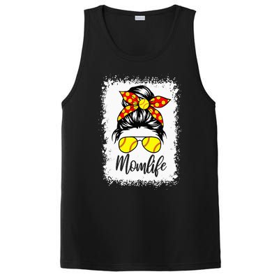 Leopard Messy Bun Ball Mom Baseball Softball Mom Mothers Day PosiCharge Competitor Tank