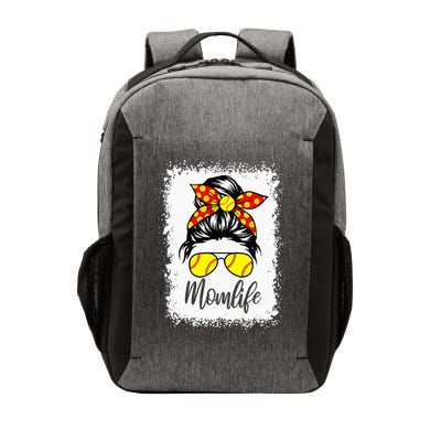 Leopard Messy Bun Ball Mom Baseball Softball Mom Mothers Day Vector Backpack
