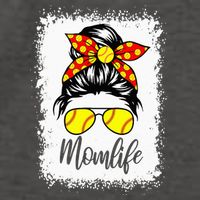 Leopard Messy Bun Ball Mom Baseball Softball Mom Mothers Day Vector Backpack