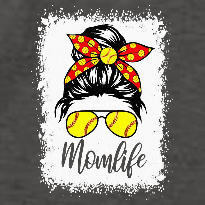 Leopard Messy Bun Ball Mom Baseball Softball Mom Mothers Day Vector Backpack