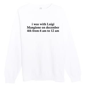 Luigi Mangione Brian Thompson Unitedhealthcare Ceo Premium Crewneck Sweatshirt