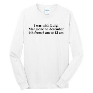 Luigi Mangione Brian Thompson Unitedhealthcare Ceo Tall Long Sleeve T-Shirt