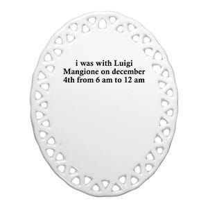 Luigi Mangione Brian Thompson Unitedhealthcare Ceo Ceramic Oval Ornament