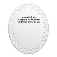 Luigi Mangione Brian Thompson Unitedhealthcare Ceo Ceramic Oval Ornament