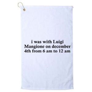 Luigi Mangione Brian Thompson Unitedhealthcare Ceo Platinum Collection Golf Towel