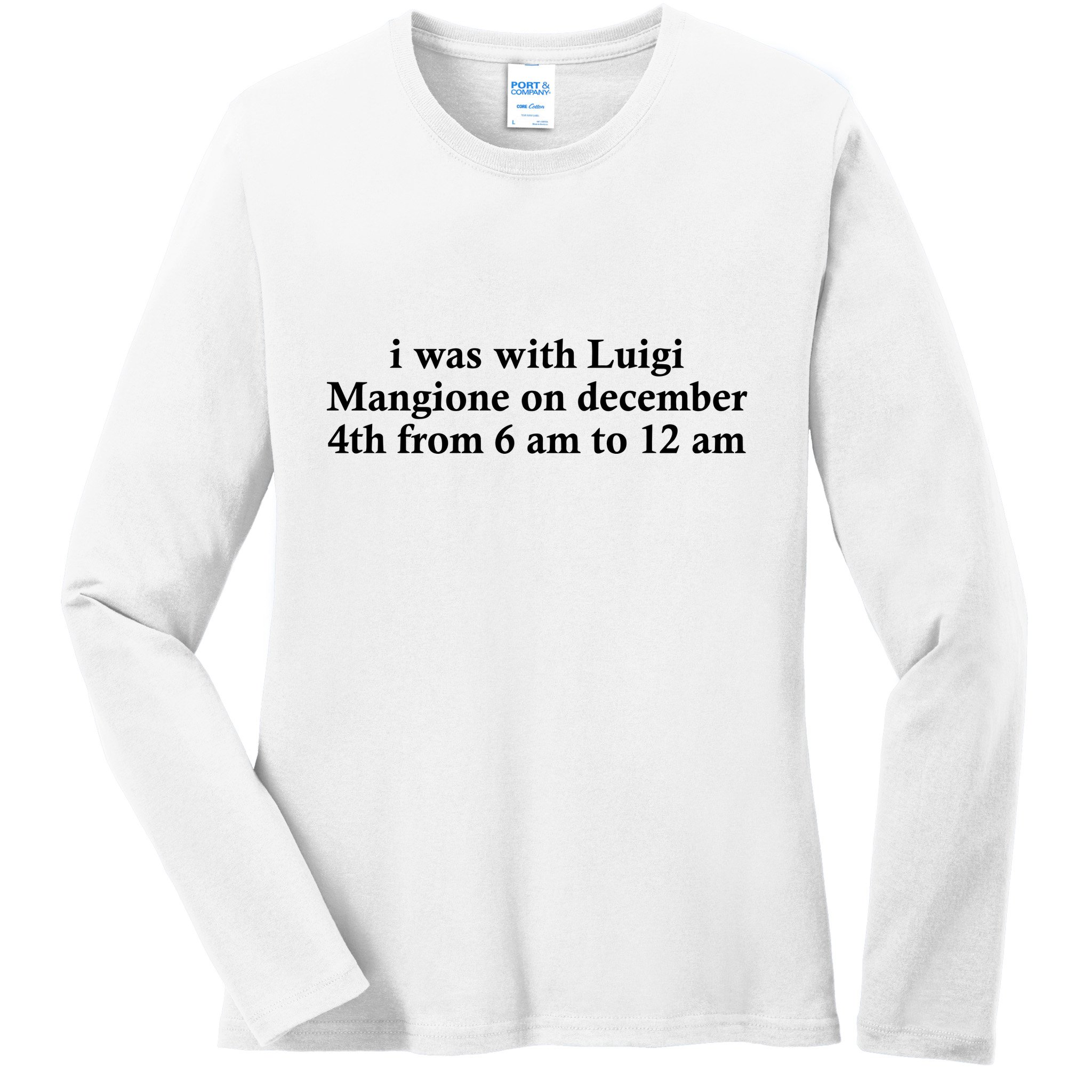 Luigi Mangione Brian Thompson Unitedhealthcare Ceo Ladies Long Sleeve Shirt