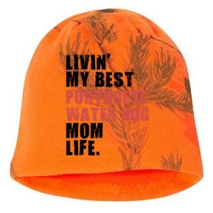 Livin My Best Portugese Water Doggo Mom Life Adc096d Gift Kati - Camo Knit Beanie