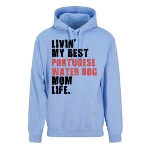 Livin My Best Portugese Water Doggo Mom Life Adc096d Gift Unisex Surf Hoodie