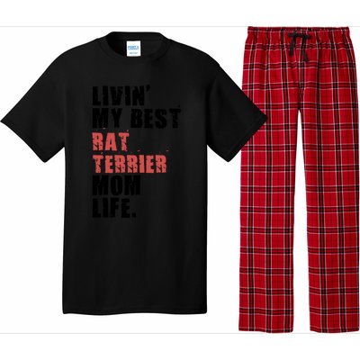 Livin My Best Rat Terrier Mom Life Adc148d Cute Gift Pajama Set