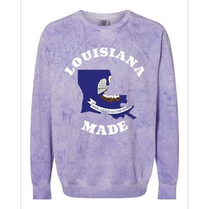 Louisiana Made Blue Louisiana Flag Louisiana State Pride Colorblast Crewneck Sweatshirt