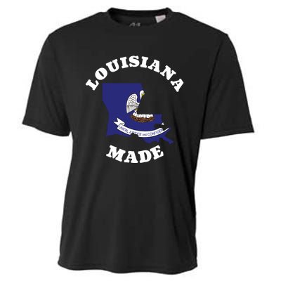 Louisiana Made Blue Louisiana Flag Louisiana State Pride Cooling Performance Crew T-Shirt