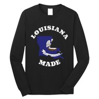 Louisiana Made Blue Louisiana Flag Louisiana State Pride Long Sleeve Shirt